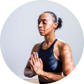 Person meditating