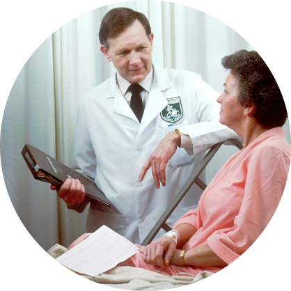 Doctor consulting with patient