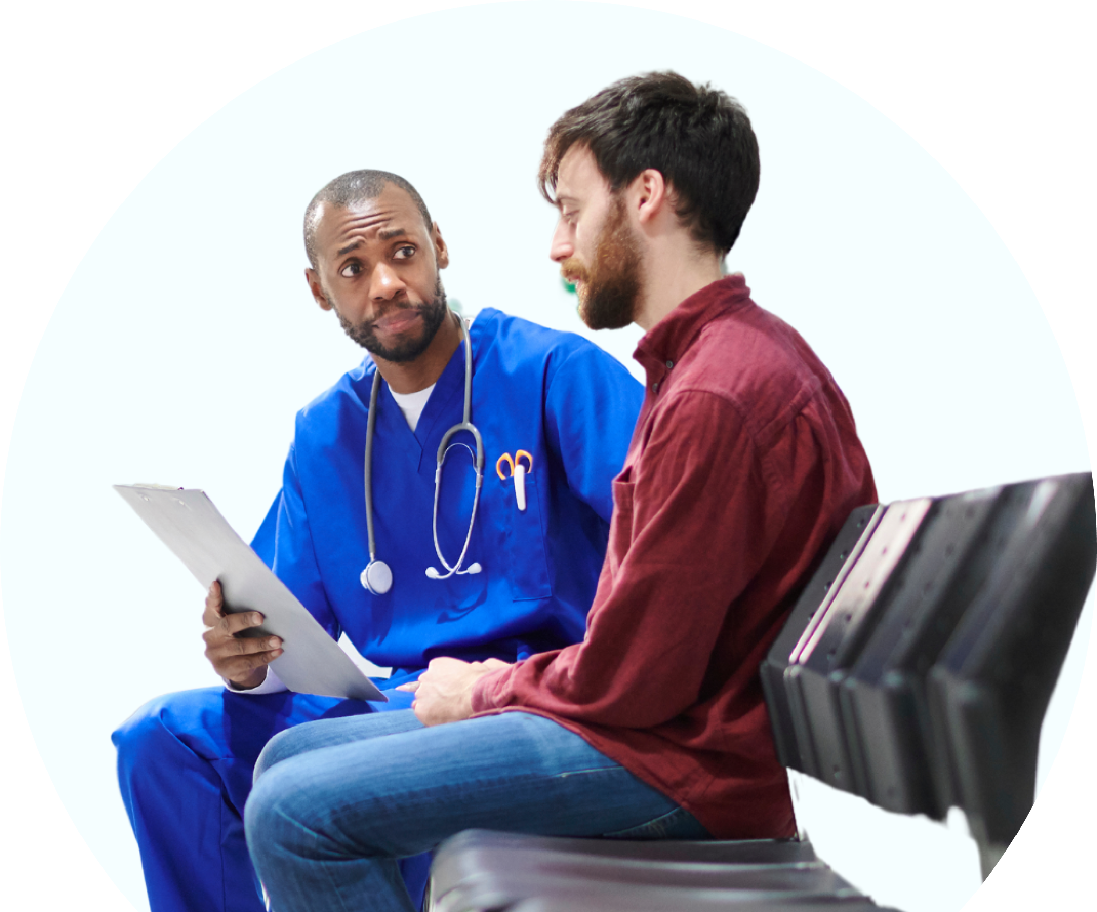 Doctor consulting with patient